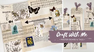 How To Create A Collage Master Board | Making Tags | Craft With Me