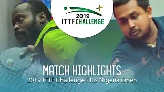 Aruna Quadri vs Soumyajit Ghosh | 2019 ITTF Nigeria Open Highlights (1/2)