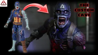 The Custom Cave: Marvel Legends WHAT IF Zombie Captain America (Repaint & Mod)