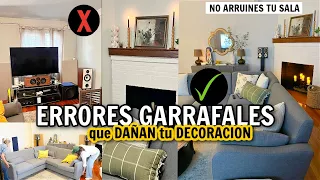 El CAMBIO de SALA ARRUINADA a SALA MEJORADA! Errores que DAÑAN TU DECORACIÓN 🤯 HAZ TU SALA ELEGANTE✨