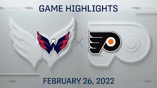 NHL Highlights | Capitals vs. Flyers - Feb. 26, 2022