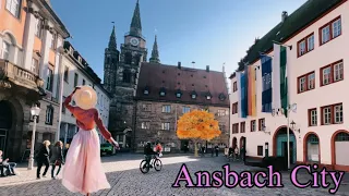 40.  Ansbach  City - Germany Walking Tour 4K / tham quan thành phố cổ mùa thu xinh đẹp