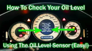 How To #check #oil Level Using The Oil Level #sensor / Mercedes CLS55 AMG W219 C219 W211 S211