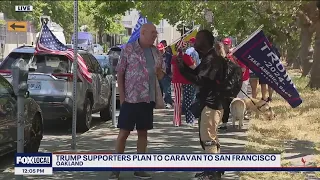 Trump fundraising in San Francisco, caravan of support