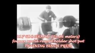 Ulf Timmermann (PB 23.06 METERS) training BENCH PRESS