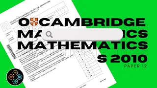 O Level Add Math May June 2010 Paper 12 4037/12