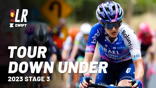 Corkscrew Climb Splits Race Apart | Tour Down Under Stage 3 2023 | Lanterne Rouge x Zwift