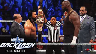 FULL MATCH — Roman Reigns vs. Omos - WWE Universal Title Match - WrestleMania Backlash 2022