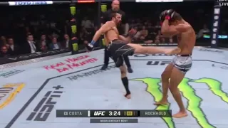 Luke Rockhold spamming body kicks on Paulo Costa