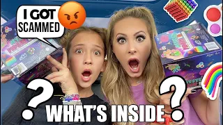 WE FOUND FIDGET MYSTERY BOXES! KALLI GOT SCAMMED?! 😱😤