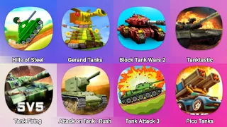 Hills Of Steel, Gerand Tanks, Block Tank Wars 2, Tank Tastic, Tank Firing, Tank Attack 3, Pico Tanks