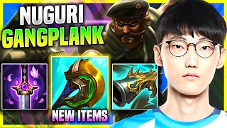 NUGURI PICKS GANGPLANK WITH NEW ITEM DIVINE SUNDERER! - DWG Nuguri Plays Gangplank Top vs Renekton!