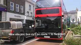 Southern vectis and night time train at Sandown in Saturday 11th May 2024