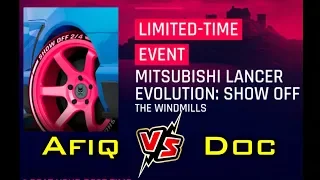 Asphalt 9 Mitsubishi Lancer Evolution Show Off 2/4 - The Windmills, Afiq vs Doc! [2:08.068]