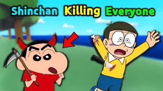 Shinchan Killing Everyone 😱 || 🤣 Funny Game Death Incoming