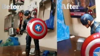 Worthy Cap scene Avengers Endgame recreated scene before and after from my old video