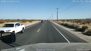 BigRigTravels LIVE | Hesperia to Boron, CA (9/22/21 8:27 AM)