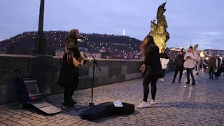 Azroy Jamiri - Wish You Were Here (Pink Floyd) BUSKING IN PRAGUE!!