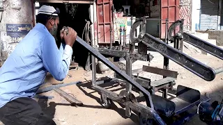 Truly Talented Guys Formed A Concrete Bricks Making Machine | Full Process