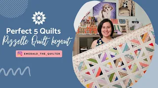 SCRAPPY Pizzelle Quilt Layout | Easy TWO Charm Pack quilt from the Perfect 5 Quilts by It's Sew Emma