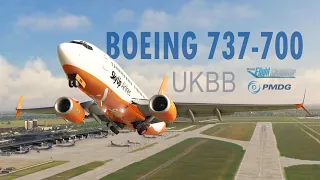 BOEING 737-700NG Тренировочный полет по кругу в Борисполе (UKBB)