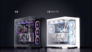 Unveil Antec C8 (Black & White): The Ultimate Full-Tower E-ATX PC Case with Seamless Tempered Glass