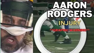 🚨 Aaron Rodgers' Season-Ending Injury 😱 (Slow Motion Footage)🚨