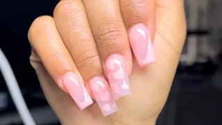 WATCH ME WORK: PINK ACRYLIC NAILS!