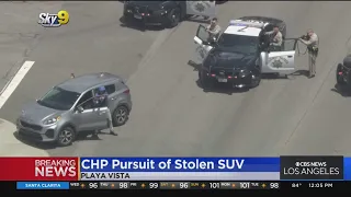 CHP officers arrest stolen vehicle suspect following high-speed pursuit through Playa del Rey