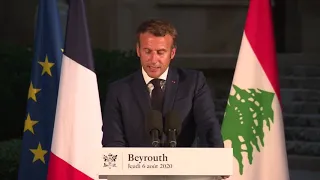 Liban - Conférence de presse du Président Emmanuel Macron depuis Beyrouth