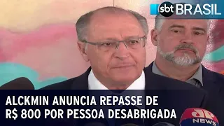 Alckmin anuncia ida ao RS e repasse de R$ 800 por pessoa desabrigada | SBT Brasil (08/09/23)