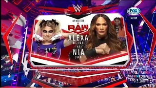 Alexa Bliss vs Nia Jax - WWE Raw 14/06/21 en Español