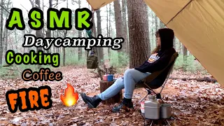 Day Camping #asmr | A Relaxing Day in the Woods 🍃