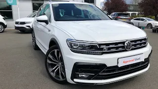 Approved Used Volkswagen Tiguan R-Line Tech 2.0TDI 4Motion DSG in Pure White - DE19ZMV