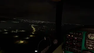 Night Flight, Radio Navigation and ILS in the A2A Piper 250 Comanche in Flight Simulator