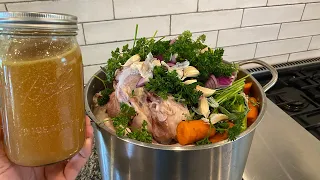 How we make delicious chicken bone broth on our farm