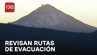 Rehabilitarán rutas de evacuación por actividad del volcán Popocatépetl - Las Noticias