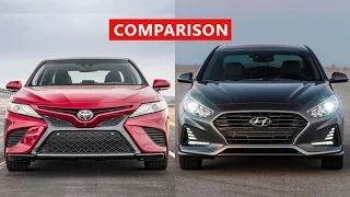 2018 Toyota Camry vs 2018 Hyundai Sonata Comparison - INTERIOR, EXTERIOR, TEST DRIVE