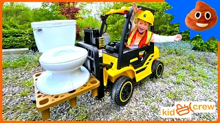 Rescuing mom from plumbing emergencies funny stories with trucks and toys. Educational | Kid Crew