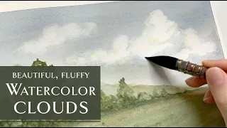 How to Paint White Clouds with Watercolor - Beginner Tutorial