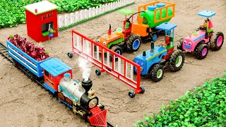 Top diy tractor making mini Barrier & Traffic Lights 4 Train | Rescue burning train | HaiPhong Mini