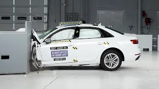 2017 Audi A4 driver-side small overlap IIHS crash test