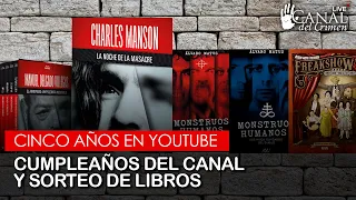 Café en vivo 110 - CINCO AÑOS EN YOUTUBE, CUMPLEAÑOS DEL CANAL Y SORTERO DE LIBROS