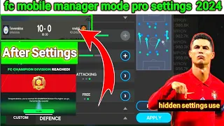 fc mobile manager mode tactics ll fc mobile manager mod hidden settings ll fc Mobile