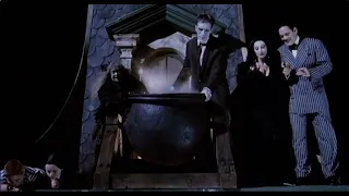 THE ADDAMS FAMILY (1991) Opening Credits- Merry Christmas- Deck the Halls/Cauldron & Clock.