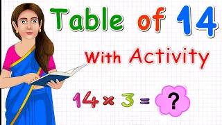 Learn Multiplication Table of Fourteen 14 x 1 = 14 - 14 Times | Elearnig studio