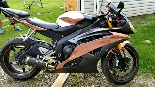 YAMAHA R6 MODDED Two Brothers Exhaust + CAT DELETE SOUND