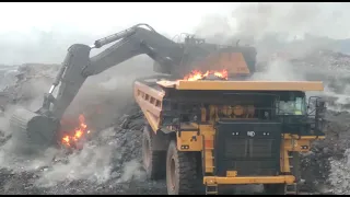 Loading burning coal mines