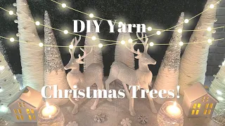 The Easiest Way to Make Yarn Christmas Trees! 🎄 #diycrafts #diy #christmasdiy @Homegoodiys
