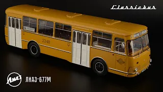 Bus LiAZ-677M Kuzminki - Kapotnya 1983 • Classicbus • Soviet bus scale model 1:43